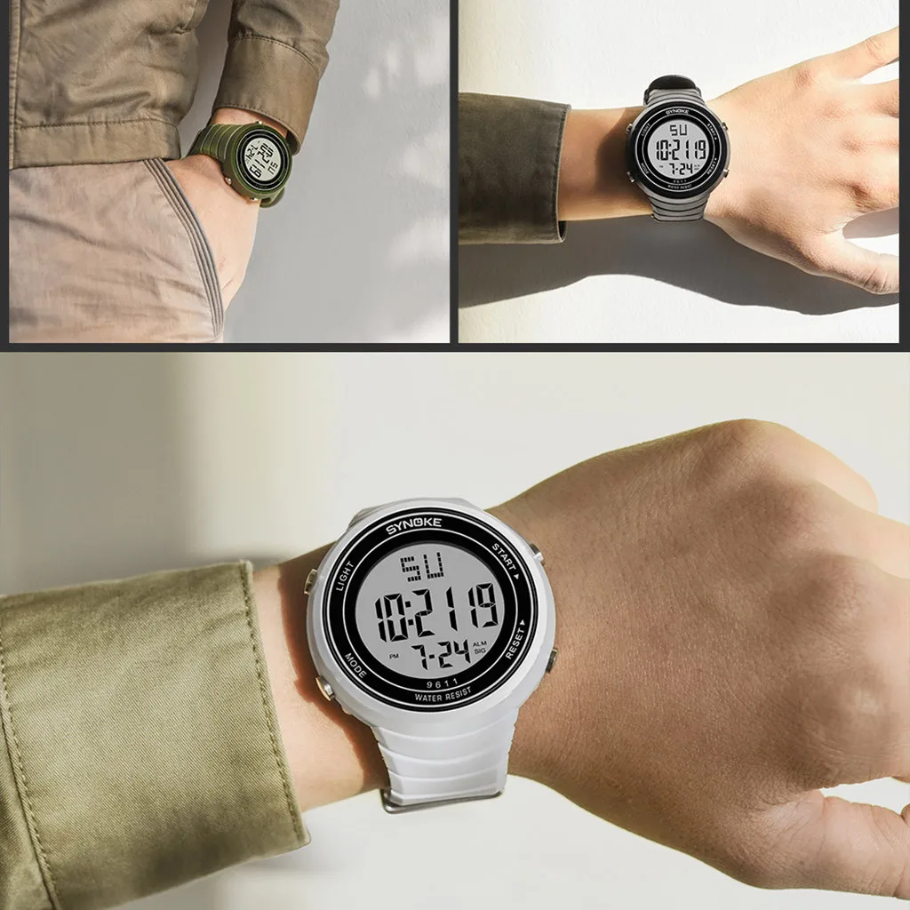 Электронные уличные спортивные многофункциональные трендовые модные электронные часы с большим экраном цифровые часы модные gif мужские часы на открытом воздухе