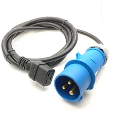 Высокое качество 2 м синий IEC309 16A/32A в соответствии со стандартом IEC 320 C19 для UPS/БРП розетка по Мощность удлинитель для адаптера кабеля