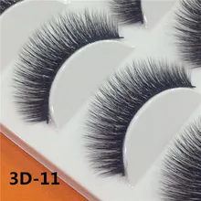 5 пар 3D ручной работы Поддельные ресницы натуральный длинный толстый Повседневный макияж толстый крест тушь для ресниц