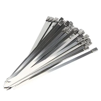 

Stainless Steel Cable Ties 100pcs 4.6 * 100mm Exhaust Pipe Wrap Coated Locking Cable Zip Ties