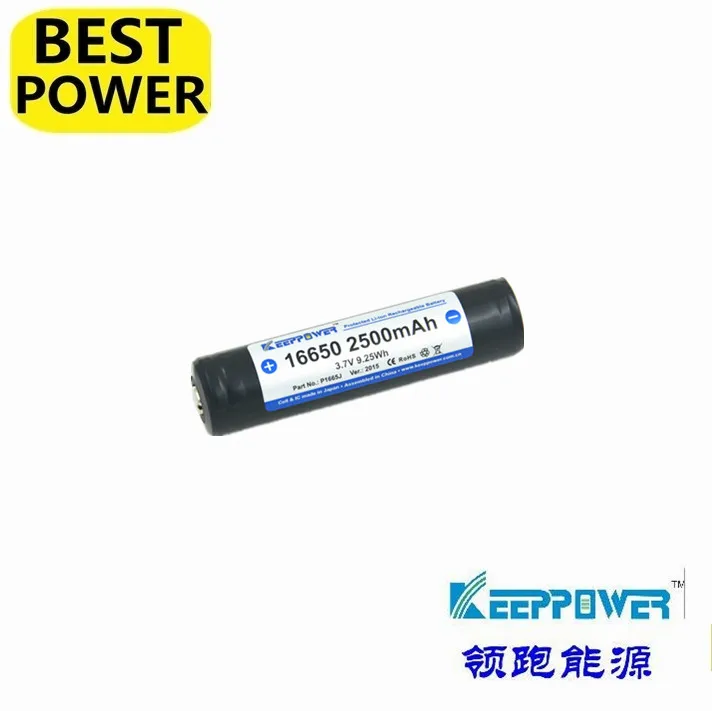 Оригинальный аккумулятор Keeppower 16650 2500 мАч 3 7 В 9 25 Вт/ч защищенный литий-ионным