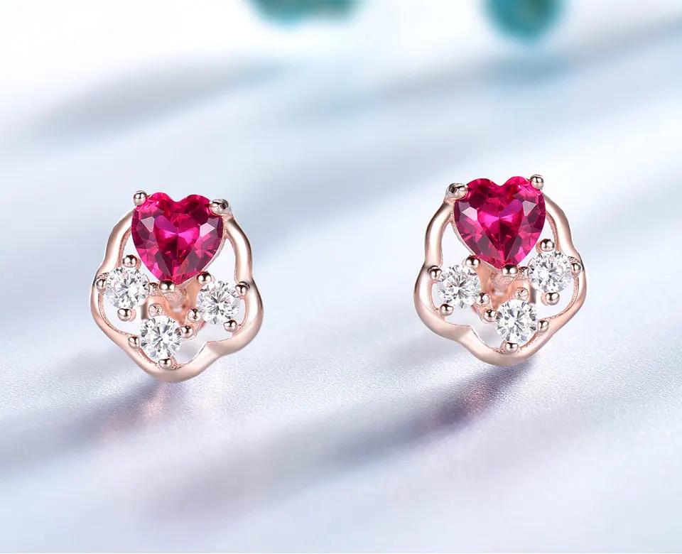 UMCHO-Ruby-925-sterling-silver-stud-earrings-for-women-EUJ076R-3-PC_03