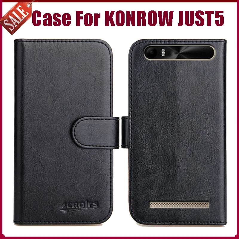 

Luxury Flip Leather Case for KONROW JUST5 Case 100% Special Wallet Cover Funda Card Holder Mobile Phone Bag