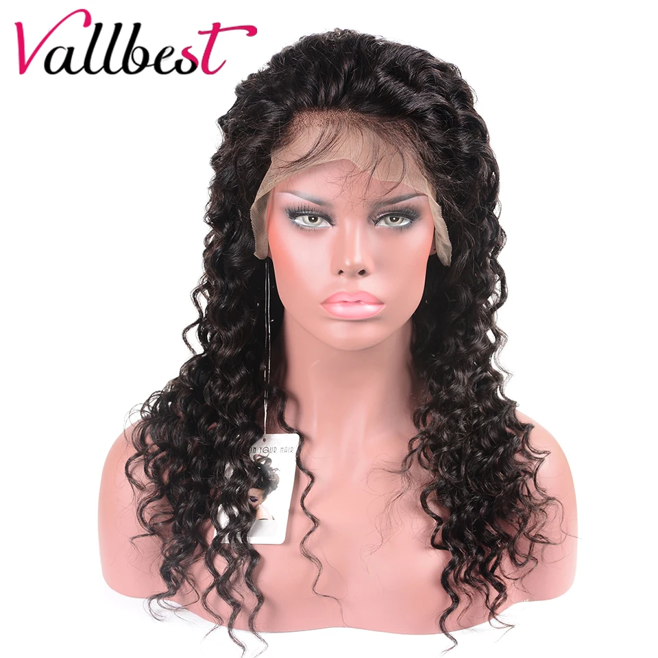 Vallbest 100 Curly Weave Lace Front Human Hair Wigs For Women Average