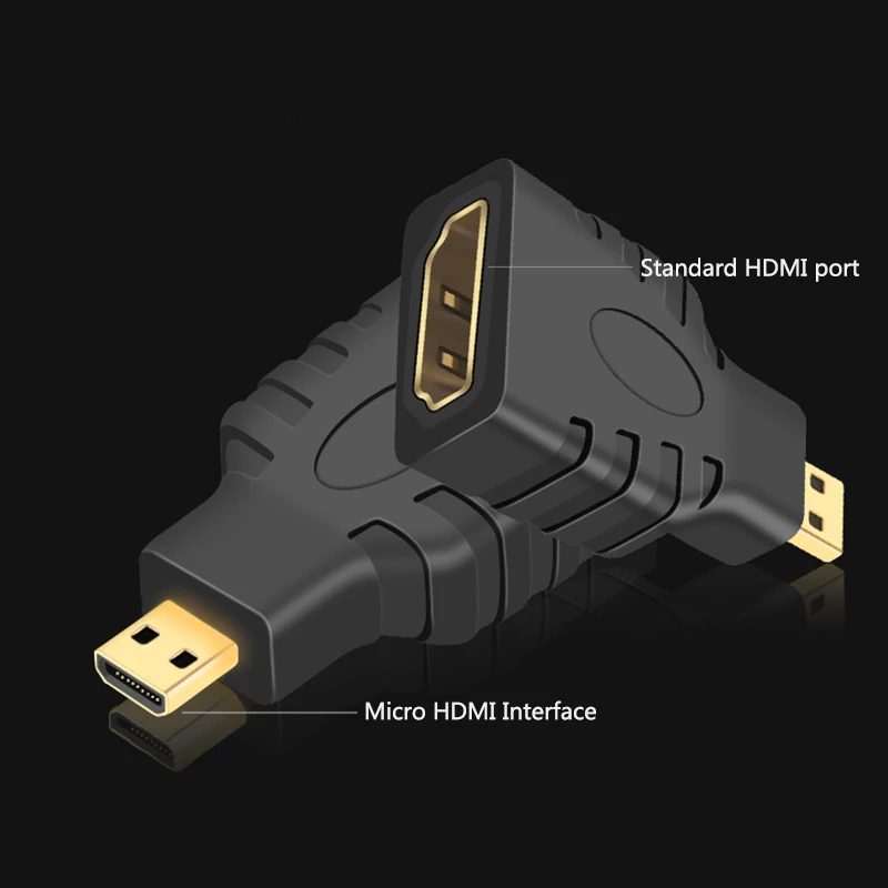 Micro HDMI To HDMI Adapter Cable 4K 1080P 1set Mini Converter Gold Plated HD Extension Adapter Connector for Video TV for Xbox Micro HDMI To HDMI Adapter Cable 4K 1080P 1set Mini Converter Gold Plated HD Extension Adapter Connector for Video TV for Xbox