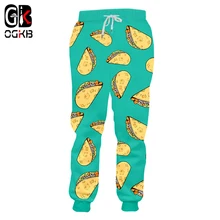 OGKB Новое поступление женские/мужские спортивные брюки с принтом Burritos Foodie 3D тренировочные брюки мужские хип-хоп Уличная панк повседневные длинные брюки 5XL
