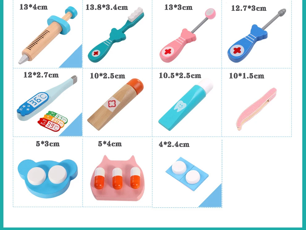 Деревянные палочки игрушка детский набор доктора игрушки набор стоматолога моделирование зубов проверка Косплей доктор игра ребенок
