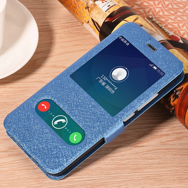 

Original for Meizu M5 M 5 Case Cover Flip PU Leather Dual View Window Case for Meizu M5 M 5 Meilan 5 Cover Shockproof