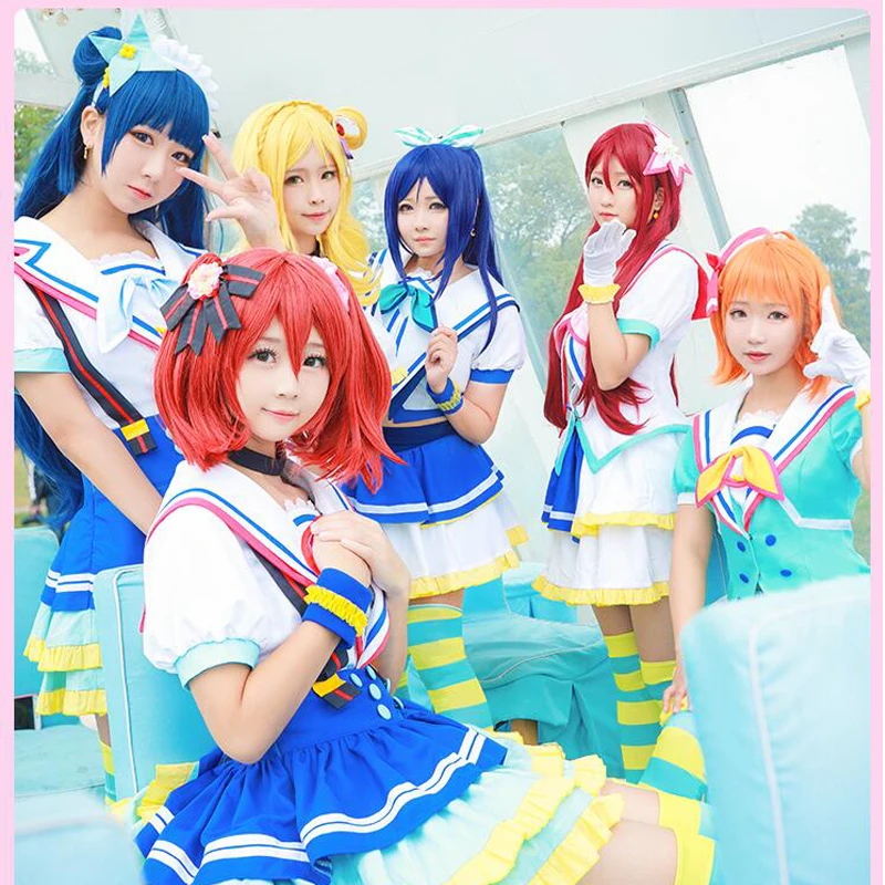 Aqours! Lovelive солнце dreamer Mari охара rolecos Косплей Костюм женский топ и юбка костюм партии