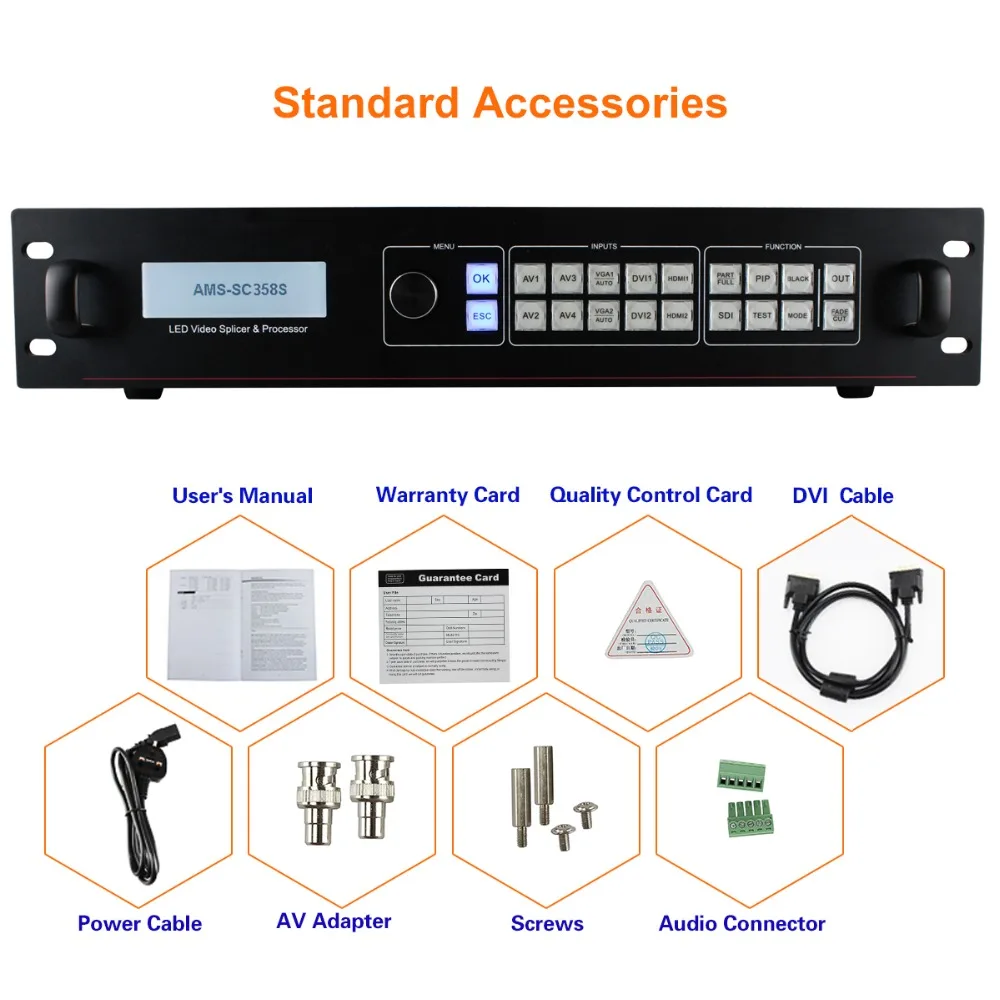 Amoonsky SC358S мультиwindows Sync процессор для светодиодных экранов аналоговый + цифровой