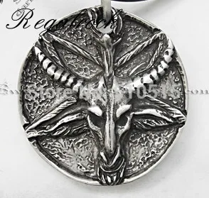 

Regalrock Gothic Baphomet Pentacle Mohanned Pendant Necklace