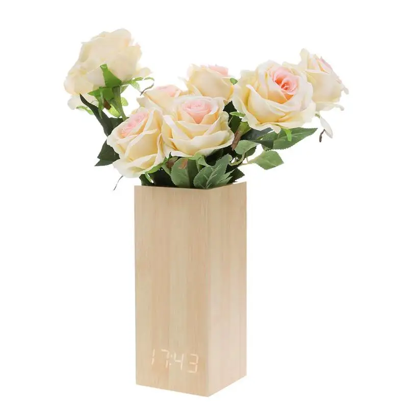

Home Decor Plastic LED Alarm Clock Flower Alarm Clock Despertador Electronic Digital LED Display Table Desktop Clocks