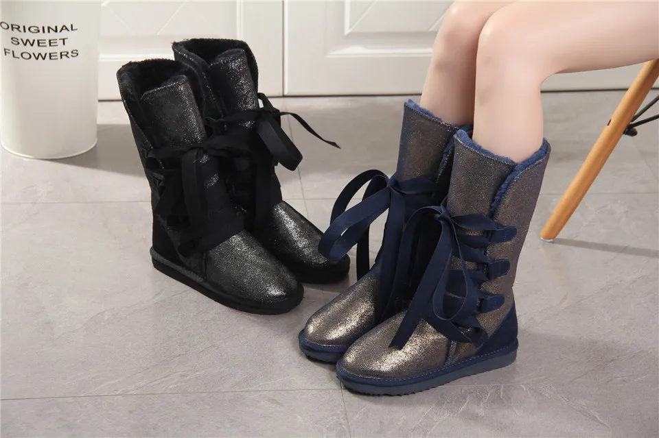 MBR FORCE/Новинка; высококачественные водонепроницаемые классические зимние ботинки; женские ботинки из натуральной кожи на меху; модные теплые зимние ботинки; американские размеры 3-13