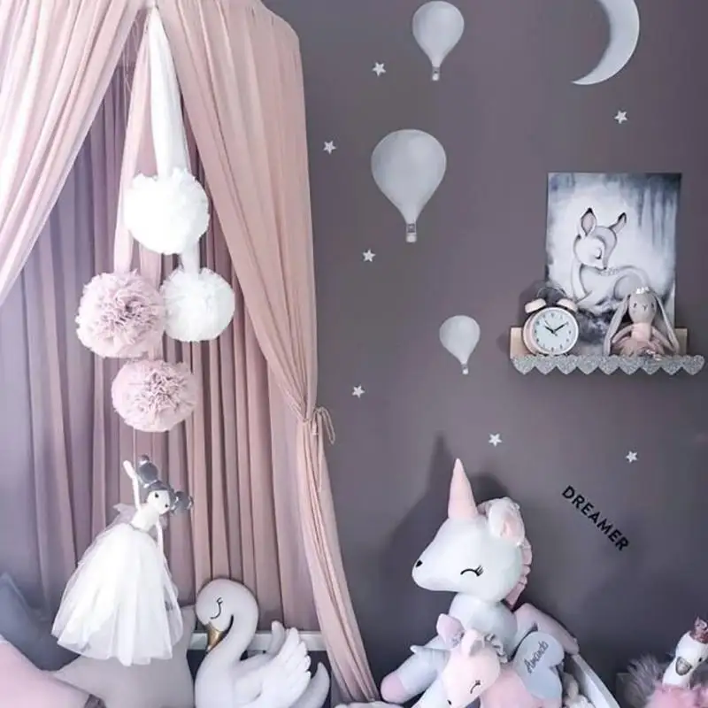 

Hanging Kid Bedding Round Dome Bed Decoration Canopy Bedcover Mosquito Net Curtain Home Bed Crib Tent Hung Dome Romantic