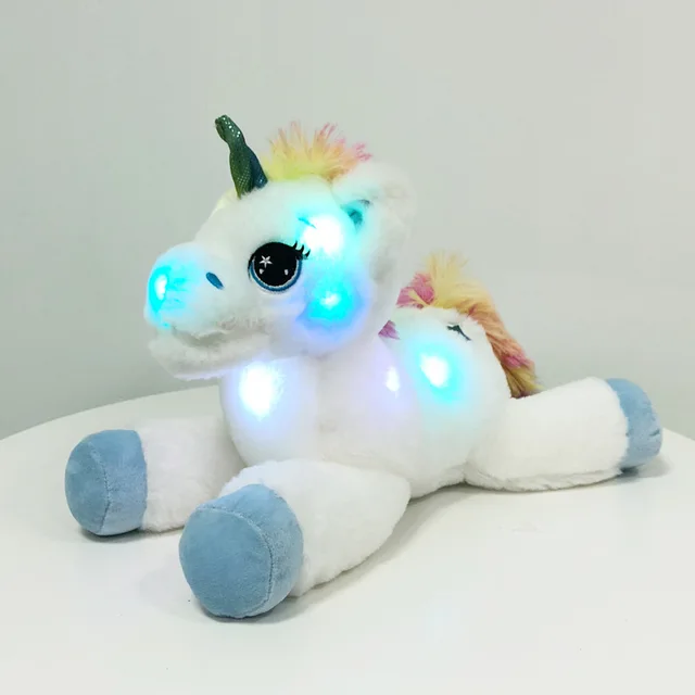 1Pcs Toys for Children Plush Toy Tool Soft Present Birthday Party Gift Light Up LED Stuffed Animals Unicorn Toy Colorful Glowing