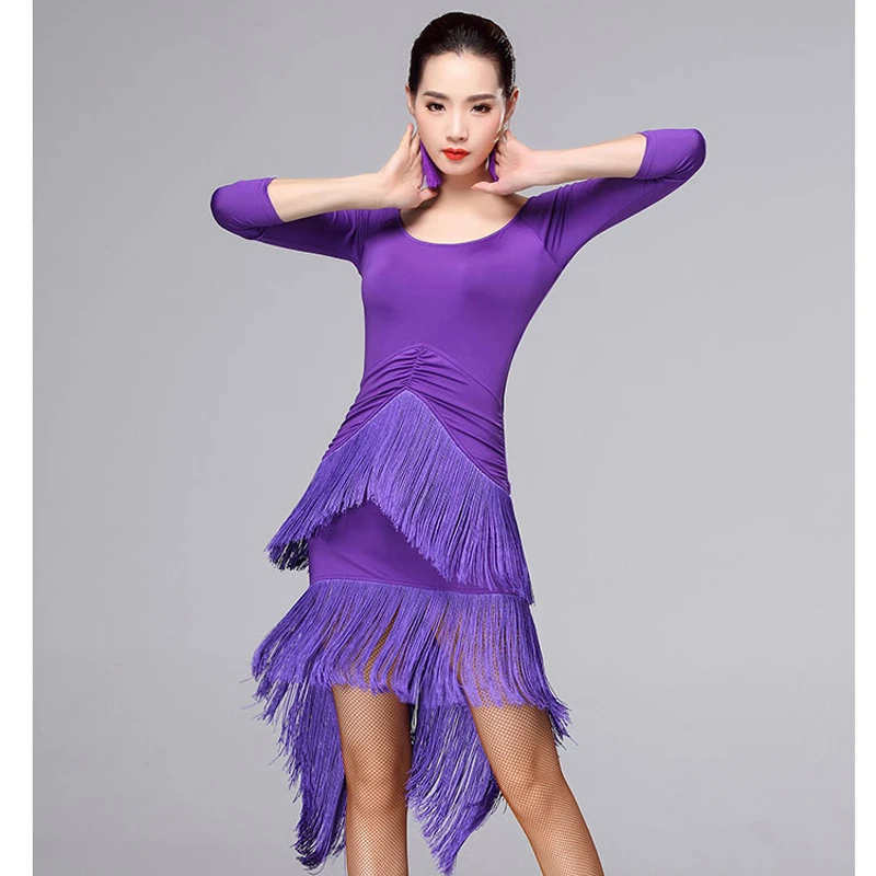 Women Latin Dancing Skirt Simple Style Daily Practice Sumba Runba