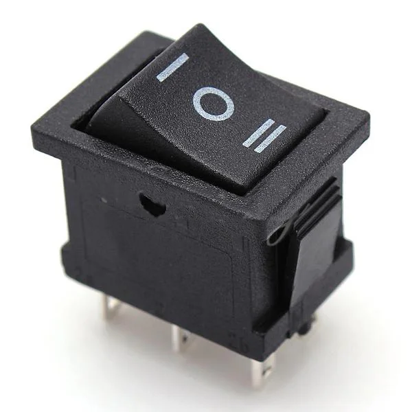 

High Quality AC 6A/250V 10A/125V 5X 6Pin DPDT ON-OFF-ON Position Snap Boat Rocker Switch