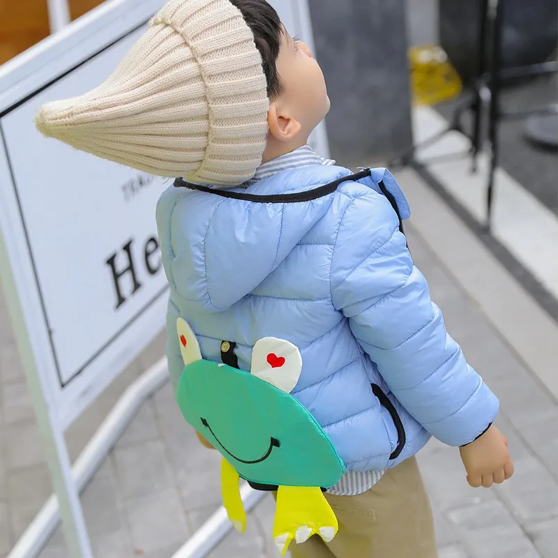 CROAL CHERIE Frog Children Jackets Boys Girls Winter Coat Foldable Bag Baby Winter Coat Kids Warm Outerwear Hooded Snowsuit   (10)