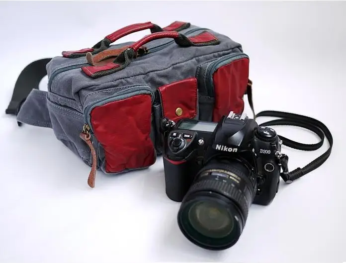 Roadfisher, винтажная, парусиновая, водонепроницаемая, для камеры, на плечо, поясная, для путешествий, велосипедная сумка, вставка, подходит для Canon, Nikon, sony, Pentax, DSLR, SLR объектив - Цвет: Grey