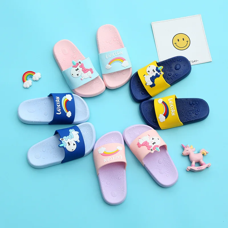 Licorne Arc-en-Chaussons pour Animaux Gar/çon Fille Chaussures Enfants Int/érieur Chaussons /ét/é Cartoon Chaussons