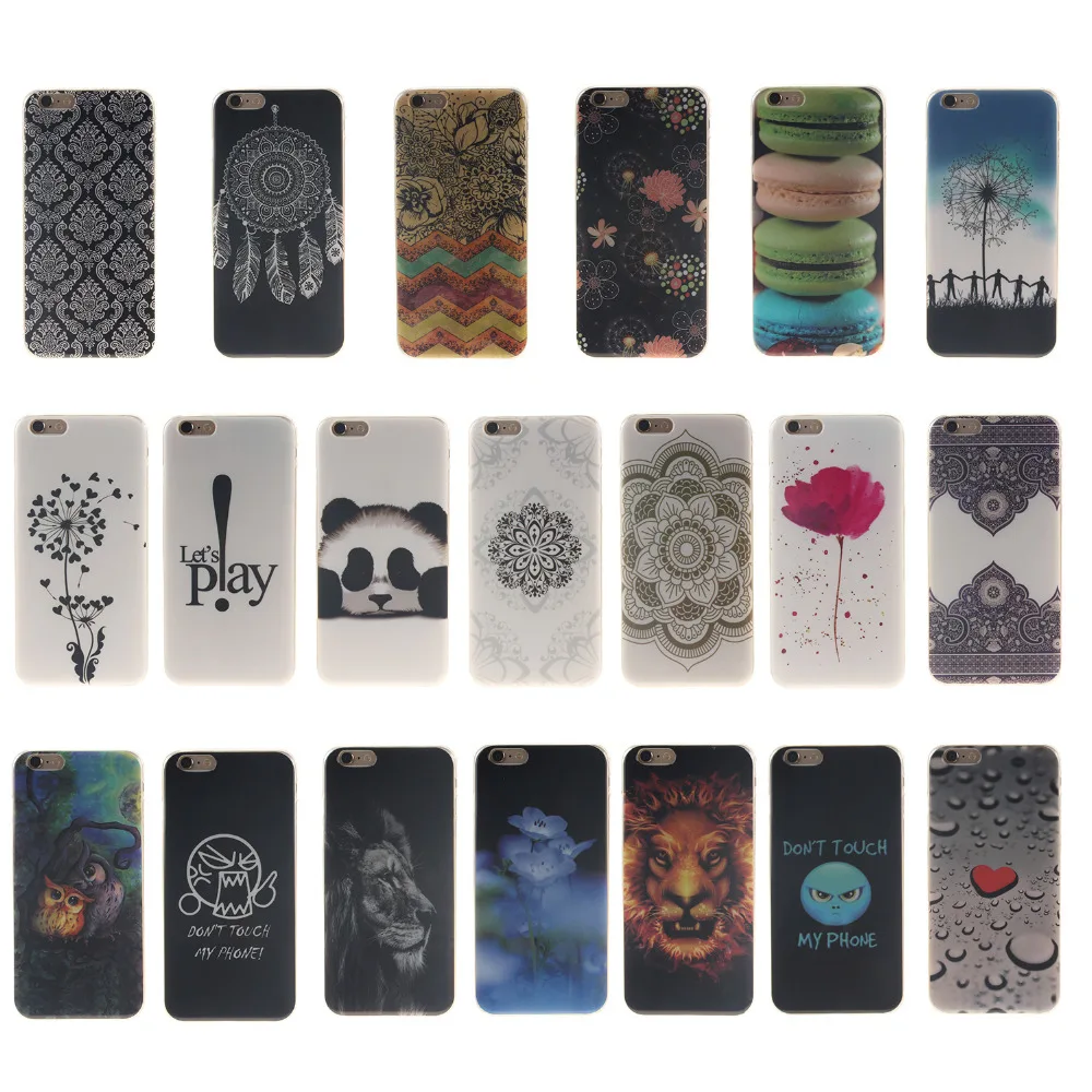 

Cartoon Pattern Soft TPU IMD Silicone Phone Back Case Cover FOR IPHONE 6 6S CASE Back Cover TX
