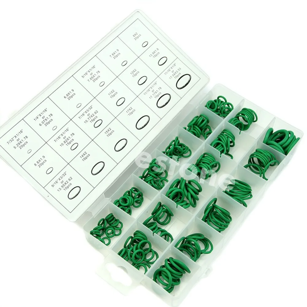 

New 270 Pcs 18 Sizes Kit Air Conditioning HNBR O Rings Car Auto Vehicle Repair