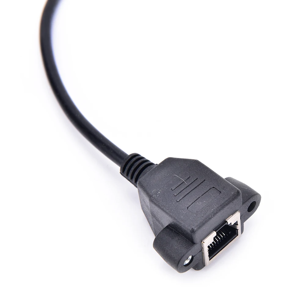 Сетевой удлинитель Ethernet LAN с винтовым креплением штырь гнездо 30 см кабель