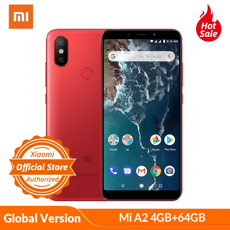 Глобальная версия Xiaomi Mi A2 4 Гб 64 Смартфон Snapdragon 660 AIE cpu 5 99 ''полный экран 20MP 12MP AI