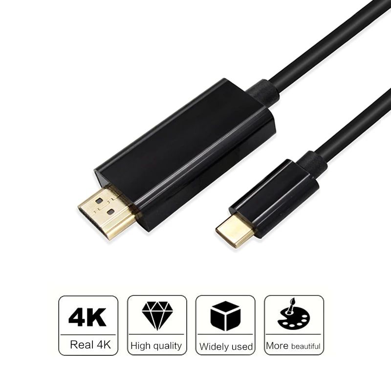 Кабель адаптер USB C к HDMI 4K конвертер видео Type c 3 1 8 м с поддержкой Thunderbolt Для huawei mate 20
