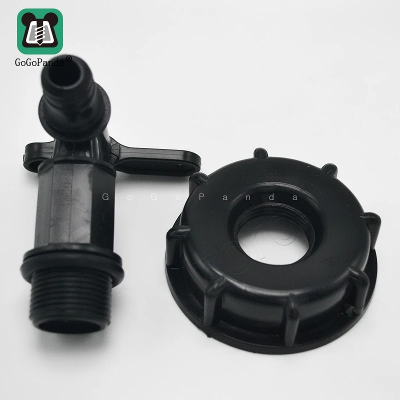 

Free Shipping 2PCS 1000L IBC Tank Valves 60mm To 1/2" (15mm) Water Connector Tank Garden Hose Adapter Fittings Switch