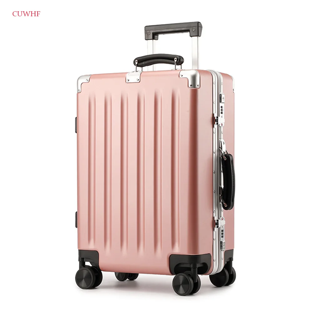 

Silent caster Rolling Luggage Travel Suitcase Carry On Check in Trolley Case Bag 4 Wheels Spinner Hard Shell ABS+PC 20 24 Inch