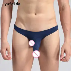 Yufeida сексуальные стринги undewear трусы модал хобот слона дуга Чехол Soft tanga экзотические жаккардовые трусы бандаж для мужчин