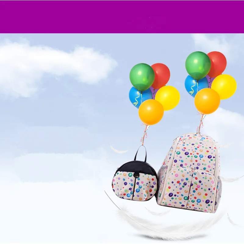 Two Bags Hot Sell! 2018 Mom Diaper Bags + Baby Anti-Lost Bag Flower Printed Diaper Bag Shoulder Multifunctional Pregnant Women Outgoing bags08