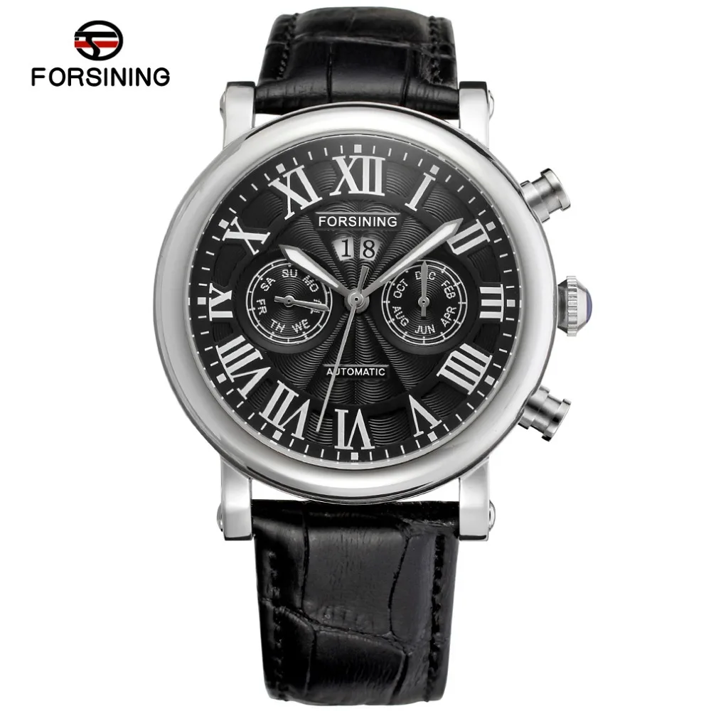 Classic Luxury Stainless Steel Case Black Dial Roman Numbers Silver Color Bezel reloj hombre men automatic watch FSG9407M3S2 Classic Luxury Stainless Steel Case Black Dial Roman Numbers Silver Color Bezel reloj hombre men automatic watch FSG9407M3S2