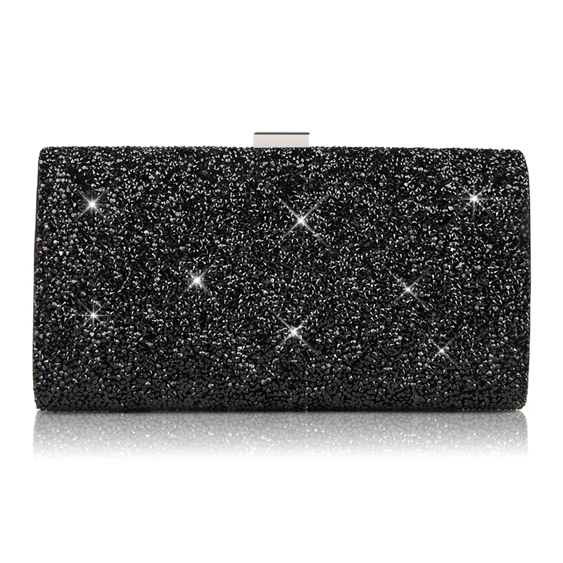FGGS-Woman Evening bag Women Diamond created Rhinestone Clutch Crystal Day Clutch Wallet Wedding Purse Party Banquet, Silver FGGS-Woman Evening bag Women Diamond created Rhinestone Clutch Crystal Day Clutch Wallet Wedding Purse Party Banquet, Silver