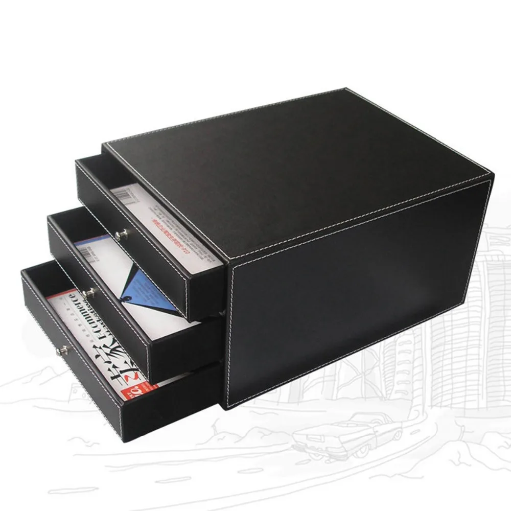 Office Accessories Desk Gift Set Card Holder Large File Rack Stationery Organizer Tissue Box Ashtray Document Tray