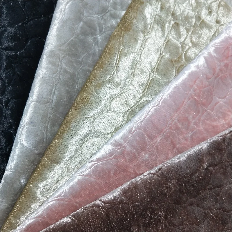 

1PC 21X29CM Embossed Croco Grain Velvet Faux Leather Fabric For Bows Leather For Making Bows and Other Accessories 3S37C
