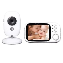New doppler fetal baba electronics 3.2 inch IR Night vision Intercom Lullabies Temperature monitor Pan/Tilt camera fetal doppler