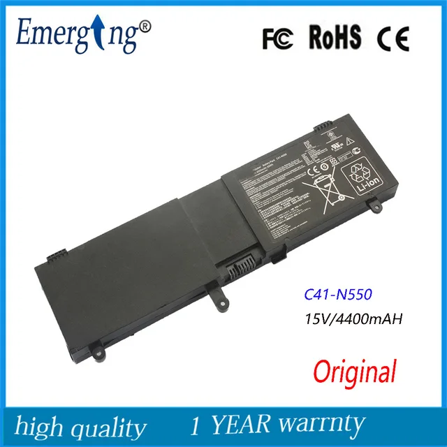 Original 15V 59Wh New Laptop Battery for ASUS N550 N550J N550JA N550JV