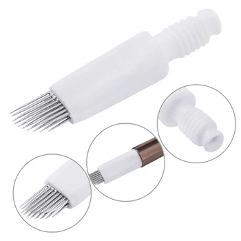 

Tattoo Oxygen Needles 4 Rows Needles Eyebrow Lip Eyeliner Permanent Makeup Microblading Tattoo Supply for Tattoo Manual Pen Ink