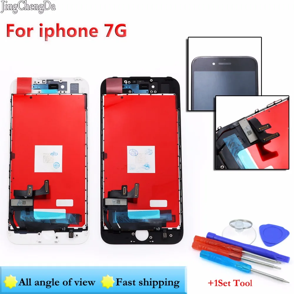 

JCD CD 1pcs For iPhone 7 7G Display Touch Digitizer Assembly With Good 3D Touch Tool gift