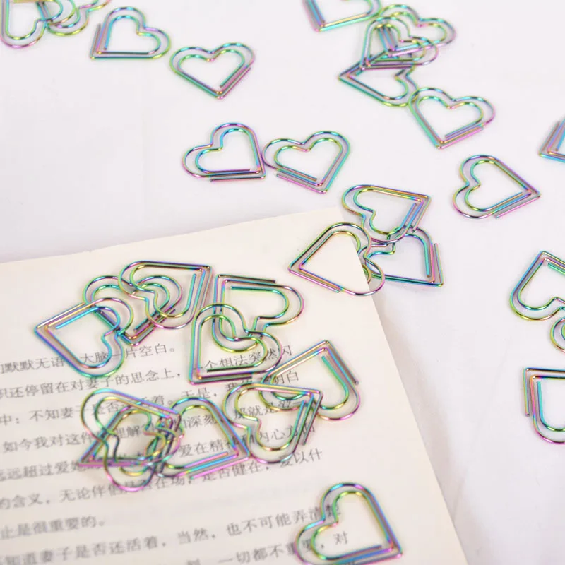 

12pcs/set 2018 New Colorful Office Paper Clips Sale "Love" Paperclip Bookmarks Paper Clips Paper Clips Stationery Memo 25mm
