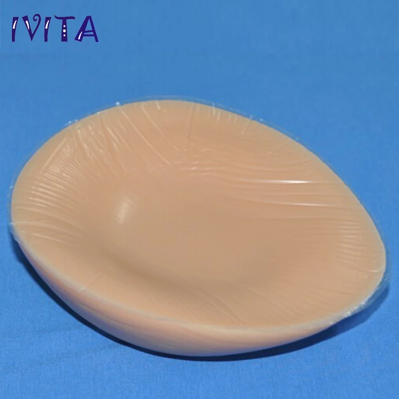 2000g/pair Beige Circular Realistic Silicone Artificial False Boobs Forms Fake Breast For Women's Falt Chest Mastectomy