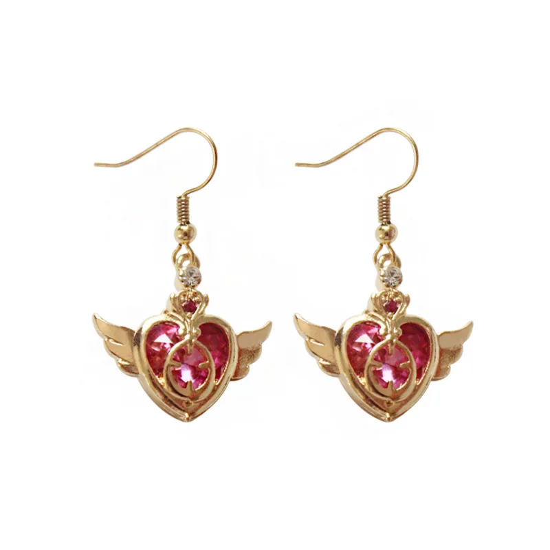 

fashion jewelry metal Sailor Moon win heart earrings for women