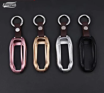 

High Quality Car Aluminium Alloy Key Holder Cover Case Shell Chain For Tesla Model S Model 3 Model X Smart Key Accessories
