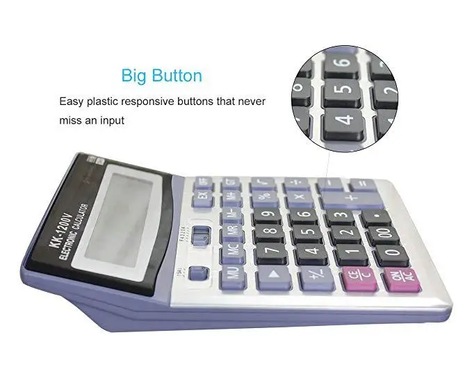 الجملة شاشة LCD كبيرة 12 أرقام الإلكترونية دون الشمسية آلة حاسبة متعددة الوظائف السيارات خارج السلطة Calculadora الجملة شاشة LCD كبيرة 12 أرقام الإلكترونية دون الشمسية آلة حاسبة متعددة الوظائف السيارات خارج السلطة Calculadora