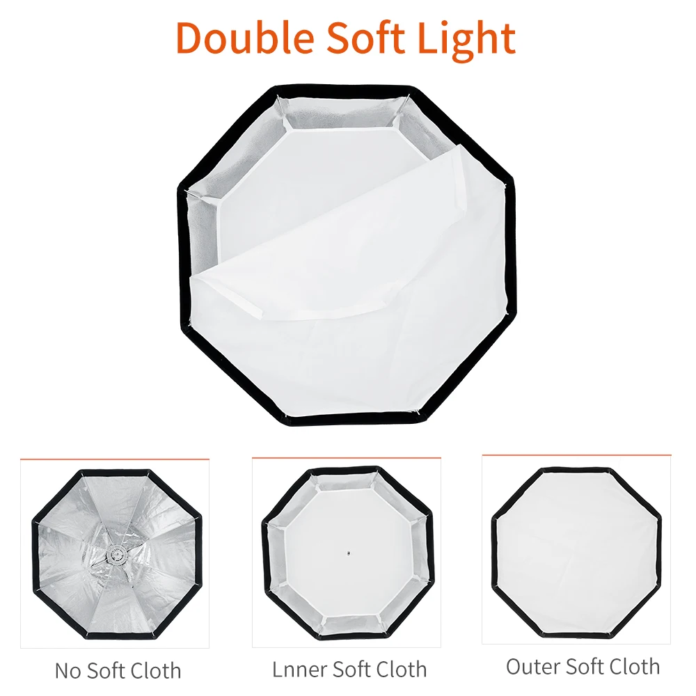 Godox SB-UE 80cm 95cm 120cm Portable Octagonal Umbrella Softbox with Bowens Mount for Godox Studio Flash SL-150W SK300 SK400 for photography softbox,bowens mount softbox,portable softbox