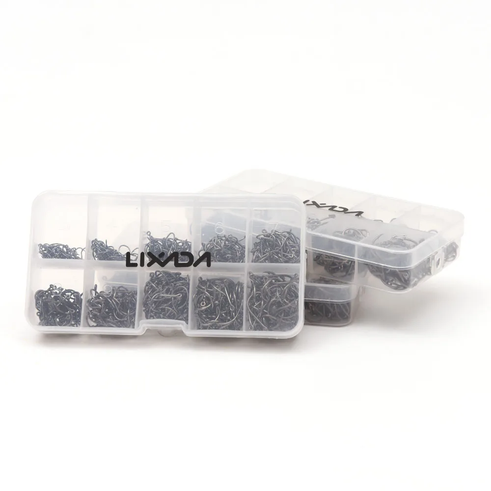 Lixada 600 шт./лот рыболовные крючки из углеродистой стали с отверстием снасти