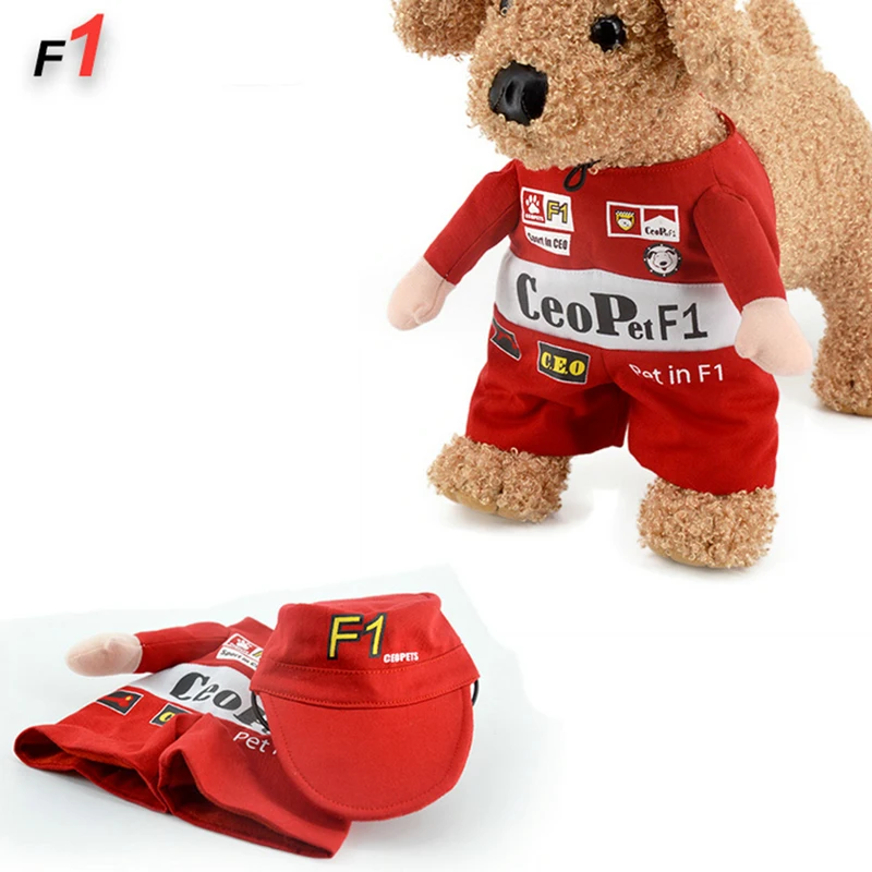 Pet костюм забавный кот Racer стоя Косплэй одежда для маленький средний Товары собак