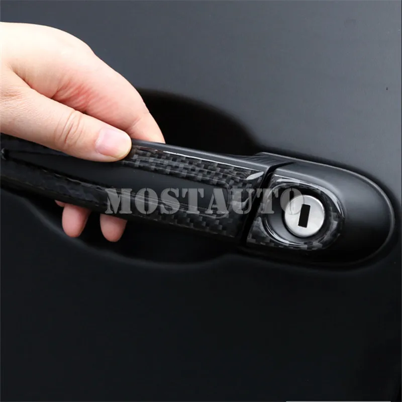 

For BMW M2 M3 F80 F82 F87 Carbon Fiber Car Door Handle Trim Cover 2014-2018 4pcs